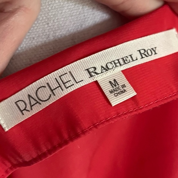 RACHEL Rachel Roy • Salmon Reddish Color Pleated Collar Blouse - Picture 4 of 4